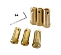Conector de eje de motor de acoplamiento hexagonal de cobre extendido de 3 a 8 mm para rueda de coche robot, reducción de engranajes, distancia de transmisión