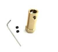 Conector de eje de motor de acoplamiento hexagonal de cobre extendido | Extiende la distancia del eje de transmisión para conexiones eficientes del motor en coches y modelos robot