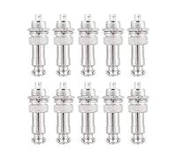 Conector de Enchufe de aviación M12 de 3 Pines, 10 Unidades; Enchufe de aviación para Sistemas de instrumentación y navegación; Carcasa de aleación de Zinc niquelada; Conector