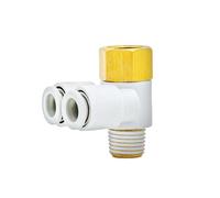 Conector de enchufe rápido neumático de doble cabeza, tornillo interno y externo, KQ2VF04-M5/6-01 KQ2ZF08-02/10-03S12-04, 2 uds.(KQ2VF8-03S)