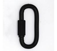 Conector de enlace rápido de bloqueo de cadena de metal de 6 mm de diámetro, hierro forjado con negro antioxidante, paquete de 10 para uso general en equipo de camping, correas, equipos de senderismo