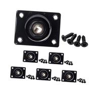 Conector de Entrada de Guitarra Eléctrica Rectangular Negro Metálico