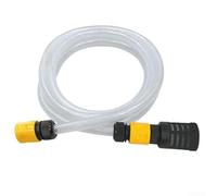 Conector de entrada de manguera de jardín con adaptador de filtro de parada de agua para lavado de automóviles y limpieza al aire libre, kit de manguera portátil de lavado a presión, blanco, 200 cm