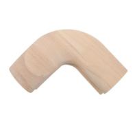 Conector de Escalera de Madera Maciza Curva Redondeada | Madera de Caucho, Acabado Natural Beige, Transición Suave, para Barandillas y Reformas de Escalera