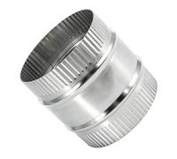 Conector de escape de baño de acero galvanizado de 4 pulgadas | Junta de conductos redondos con bordes acanalados para manguera de secadora