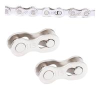 Conector de eslabón perdido para cadena de bicicleta de 4 a 11 velocidades Eslabón rápido de acero para cadena de bicicleta (plateado)