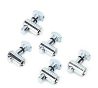 Conector de esquina de acero al carbono de 5 piezas para perfil de aluminio 30/40 |Fuerte junta con ranura en T para paneles y redes |Fácil construcción para (0 grados)