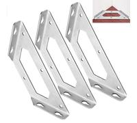 Conector de esquina de acero inoxidable, 10 unidades, ángulo de esquina, para muebles, soporte triangular, de metal, para estantería, armario, mesa, silla, muebles de madera