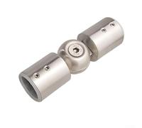 Conector de esquina de varilla ajustable de 90 a 180 grados en acero inoxidable 304 para bahía y esquina para barras de cortina de ventana, fijación segura de tornillo para ducha estable (25 mm