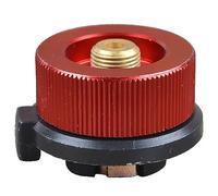 Conector de estufa de camping adaptador de botella de gas tipo dividido convertidor de horno para recipiente de butano a cartucho de gas de tornillo (rojo, 1 unidad)