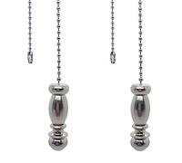 Conector de Extensión de Cadena, Utilizado para Interruptor de Ventilador de Lámpara de Baño/Lámpara de Techo, Extensión de Cremallera de Cadena de Acero Inoxidable y Lámpara Colgante, 2 Piezas