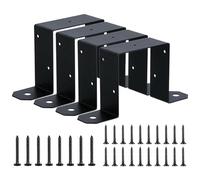 Conector de extensión de postes de metal de 10 x 10 cm | Soportes para postes de terraza, adecuado para pérgola de madera, patio trasero, patio, jardín y terraza, exterior