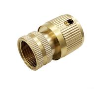 Conector de flujo de rosca hembra de 1,27 cm en latón para manguera de jardín a grifo o aspersor para adaptar el rendimiento al aire libre