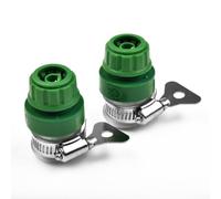 Conector de grifo a manguera de jardín, adaptador mezclador de cocina con clip ajustable de acero inoxidable y junta de goma para riego al aire libre, lavado de coches y limpieza