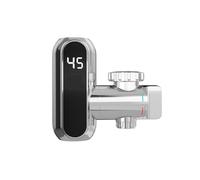 Conector de grifo calentamiento agua eléctrico, adaptador caliente instantáneo, instalación gratuita 220, calentador sin tanque 3400W(XH-JB17 Silver)