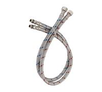 Conector de grifo de 2 piezas de 24 pulgadas de largo, conector roscado de compresión for manguera de suministro de agua de acero inoxidable(1-2 x M10,100cm)