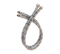 Conector de grifo de 2 piezas de 24 pulgadas de largo, manguera de suministro de acero inoxidable, rosca de compresión hembra de 3/8, 9/16 y 1/2 x conector macho M10(3-8 x M10,80CM)