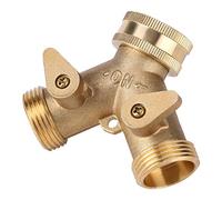 Conector de grifo de manguera de latón de 3/4 pulgadas, divisor de válvula de agua de 2 vías, conectores de grifo de tubo de manguera, para el lavado del hogar de riego de jardines(3/4")