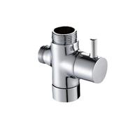 Conector De Grifo Ducha Latón Con Adaptador En T, Desviador 3 Vías G1/2" | Adaptador desviador de ducha, cambio fácil de flujo de 3 vías(Zinc alloy hex cap)