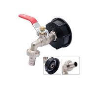 Conector de grifo IBC, latón cromado, adaptador de 1/2 pulgada, no tóxico, duradero.