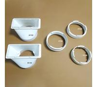 Conector de interfaz de conducto de escape de manguera de aire acondicionado portátil Haier compatible con manguera de CA móvil y placa de kit de marco (cabeza redonda 1#150 mm)