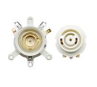 Conector de interruptor de temperatura de termostato eléctrico con resistencia a altas temperaturas y seguridad ignífuga, compatible con hervidores de interruptor de vapor, 1 juego blanco/rojo