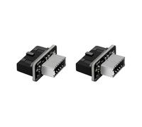 Conector de junta de dirección USB 3.0 de 19/20 pines para placa base de computadora de escritorio, soporte vertical de clavija de codo de 90 grados, puerto tipo E hembra a USB macho de 19 pines
