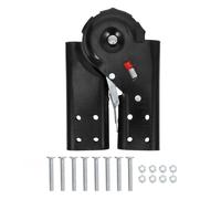 Conector de Junta de Escalera Plegable Cerradura, Hierro negro | Bisagra de Repuesto para Escaleras de Mano, Incluye Tornillos y Juntas Redondas de 5cm