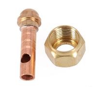 Conector de junta trasera de antorcha de soldadura TIG de 150 A para soldadura de argón con integración separada de gas y conducto eléctrico (QQ-150A (QQ-150A (extremo inferior del cuerpo))