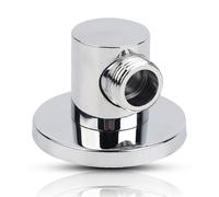 Conector De La Manguera De Ducha, F-Y282 Conector De La Manguera De Ducha De Cobre De Cobre De G1/2 Pulgadas Conector De La Pared Del Codo Del Codo De La Pared Para El BañO Del Baño