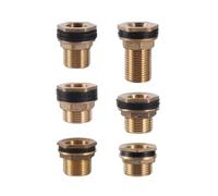 Conector de latón con rosca macho y hembra de 1/2", 3/4" y 1". Conector reductor de agua for jardín. Acoplamiento for grifo de acuario o tanque de agua. Juego de 2 unidades.(1" Male to 3/4" Femal)