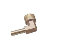 Conector de latón, conector manguera púas, diámetro interior 6-19 mm, rosca macho 90 grados, codo BSP 1/8", 1/4", 3/8" y 1/2". Adaptador