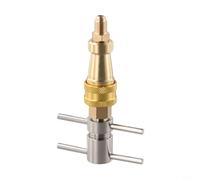 Conector de latón de 0.25 pulgadas para tubería de suministro de agua de refrigerador, acoplamiento de liberación rápida, accesorio de tubo dorado