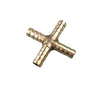 Conector de latón de 2, 3 y 4 vías for manguera de 4mm, 5mm, 6mm, 8mm, 10mm, 12mm, 16mm y 19mm, accesorios de tubo de agua Pagoda de cobre, 1 unidad(4 way,OD 10MM)