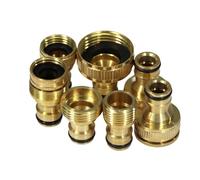 Conector de latón para tubería Latón 1/2 "3/4" 1 "rosca macho/hembra a adaptador de boquilla 16mm for grifo manguera jardín(A-2PCS)