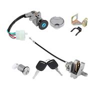 Conector de Llave de Encendido de 5 Pines, Juego de Botones de Tapa de Tanque de Combustible con 2 Llaves, Interruptor de Encendido, Bloqueo de Llave para la Mayoría de Scooters Gy6 de 50 150 (