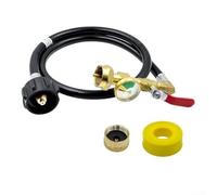 Conector de llenado de cilindro de propano qcc de 3 pies con cubierta de manómetro norte para adaptador de suplemento americano, interfaz de botella de gas (3 pies)