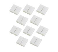 Conector de luz LED, 10 piezas de 4 pines de 10 mm de ancho, conector de tira RGB sin soldadura para luces LED 5050/3528, no requiere soldadura, fácil instalación para proyectos de iluminación de