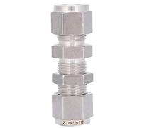 Conector de mamparo con unión de compresión de doble férula de acero inoxidable 316, unión resistente a alta presión para penetración en pared, adecuada para líneas de agua, gas y (F1/2)