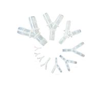 Conector de Manguera de 3 vías en Forma de Y, 5 Unidades, Conector de púas de plástico PP(6mm Y Joint 5pcs)