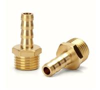 Conector de manguera de 4 a 16 mm, conector de latón, conector pagoda de 1/8", 1/4", 3/8" y 1/2", adaptador de acoplamiento de cobre, conector macho BSP, púas de 8 mm, 1/4, 20 unidades