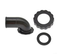 Conector de manguera de aire codo para buceo BC, incluye arandela de goma y tuerca, material de nailon para montaje de válvula K
