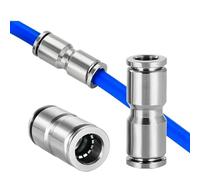 Conector de manguera de aire de acero inoxidable 304, conector de tubo neumático, acoplamiento de liberación rápida PG PU4 PU6 PU8 PU10, racor metálico for tráquea(PG12-8)