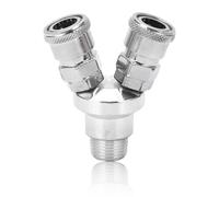 Conector De Manguera De Aire, Divisor De Manguera De Aire De 2 Vías Accesorios De Compresor De Aire De Rosca G1/2 Enchufe De Conexión Rápida De Compresor Aire De Aluminio Para Industria Automotriz