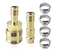 Conector de manguera de compresor de aire de 10 mm con abrazadera de manguera autoajustable para una mayor eficiencia de transmisión de aire y prevención de fugas