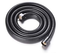 Conector de manguera de ducha, accesorios de cabezal de ducha de mano, accesorios de tuberías, manguera de goma, reemplazo de tubería de plomería(Black 1.2m)