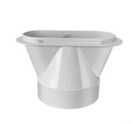 Conector de manguera de escape tipo boca plana para conductos de 130 mm compatible con aire acondicionado portátil y kits de ventilación