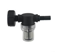 Conector de manguera de filtro de agua de lluvia IBC con cesta coladora de acero inoxidable de malla 100 para equipos de riego de jardín, accesorios de lluvia y exteriores W (20 mm)