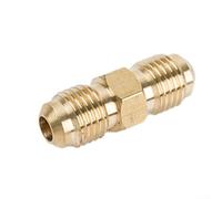 Conector de manguera de gas, paquete de 3 boquillas dobles izquierdas de 1/4 pulgadas, acoplamiento de propano de latón, diseño de sellado cónico, ajuste para calefacción de parrilla RV