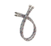 Conector de manguera de grifo de 2 piezas con revestimiento rojo y azul for manguera de grifo de cocina, manguera de suministro de agua trenzada de 24 pulgadas adecuada for grifo de fregadero, baño de